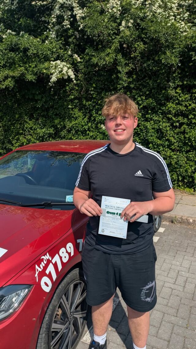 Wow. Just wow. Josh Paul smashed his first test with zero, I say again, zero faults. Well done on this amazing achievement and we look forward to seeing you on the road in your Fiesta soon. We've had a few good giggles along the way and I shall miss our lessons. Be safe mate. All the best from Andy, Marco and everyone from Green4Go.